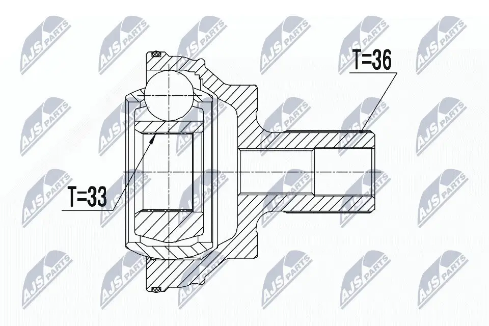 Gelenksatz, Antriebswelle NTY NPZ-VW-043