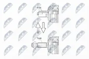 Gelenksatz, Antriebswelle radseitig NTY NPZ-VW-044