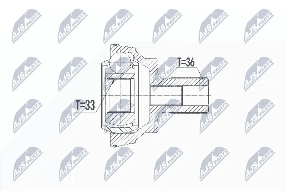 Gelenksatz, Antriebswelle NTY NPZ-VW-047