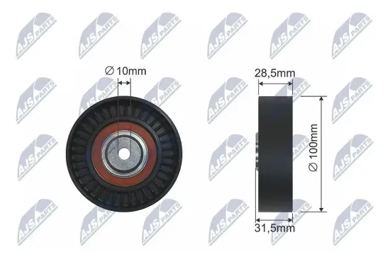 Umlenk-/Führungsrolle, Keilrippenriemen NTY RNK-AR-007 Bild Umlenk-/Führungsrolle, Keilrippenriemen NTY RNK-AR-007