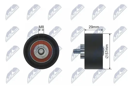 Umlenk-/Führungsrolle, Zahnriemen NTY RNK-AR-010 Bild Umlenk-/Führungsrolle, Zahnriemen NTY RNK-AR-010