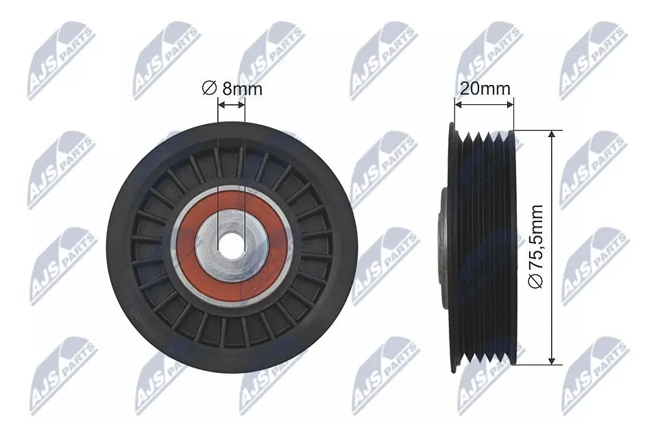 Spannrolle, Keilrippenriemen NTY RNK-AU-010