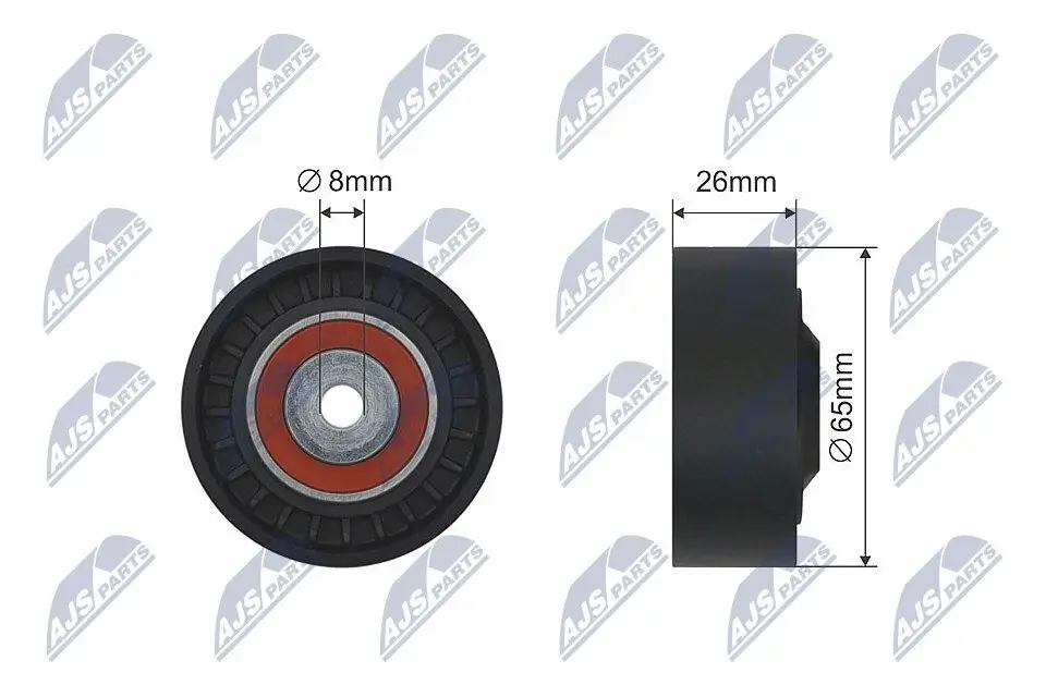 Umlenk-/Führungsrolle, Keilrippenriemen NTY RNK-AU-016