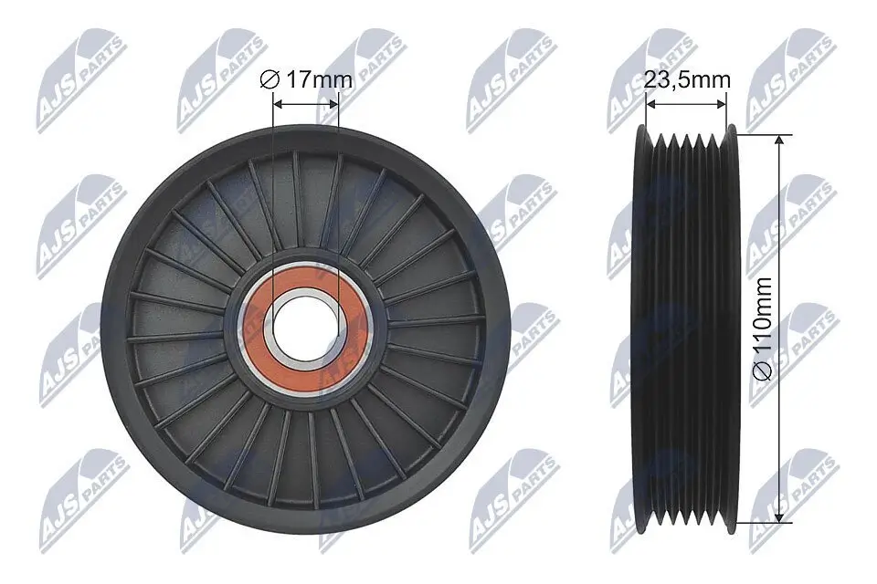 Umlenk-/Führungsrolle, Keilrippenriemen NTY RNK-AU-017