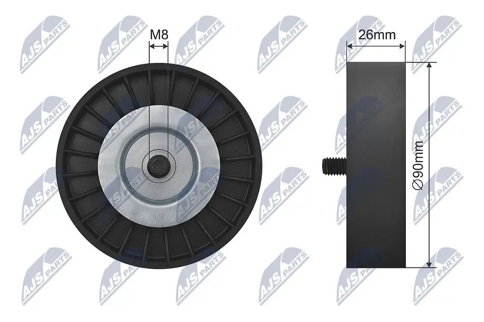 Umlenk-/Führungsrolle, Keilriemen NTY RNK-AU-035