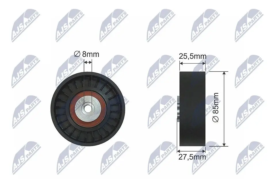 Umlenk-/Führungsrolle, Keilriemen NTY RNK-AU-038