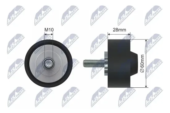 Umlenk-/Führungsrolle, Keilriemen NTY RNK-AU-039 Bild Umlenk-/Führungsrolle, Keilriemen NTY RNK-AU-039
