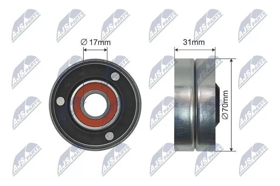 Umlenk-/Führungsrolle, Keilriemen NTY RNK-AU-040