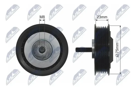 Umlenk-/Führungsrolle, Keilriemen NTY RNK-AU-041 Bild Umlenk-/Führungsrolle, Keilriemen NTY RNK-AU-041