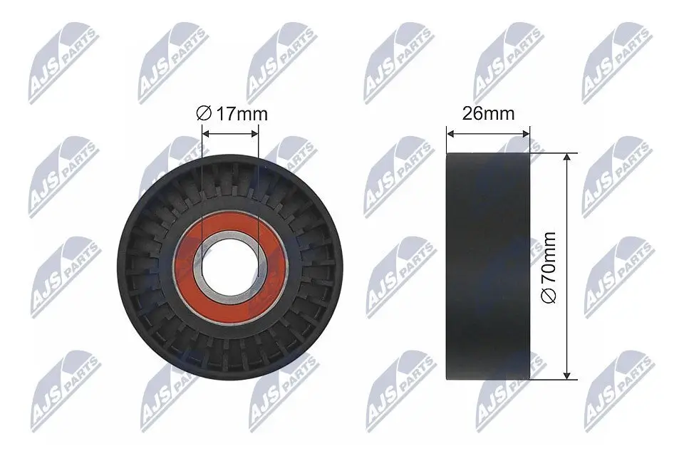 Umlenk-/Führungsrolle, Keilriemen NTY RNK-AU-048