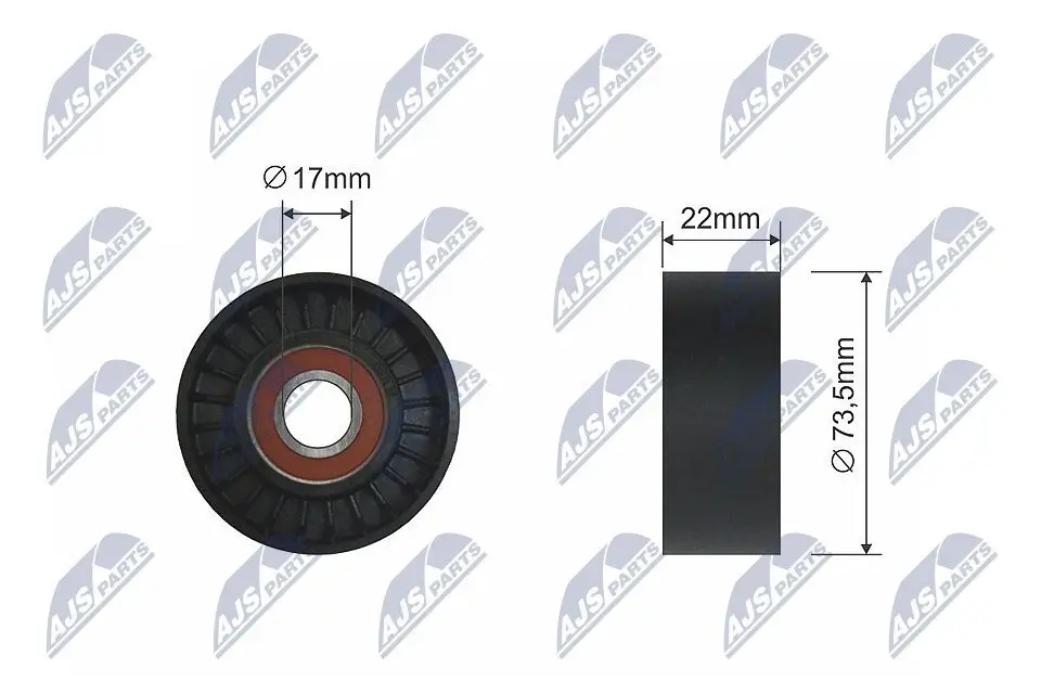 Umlenk-/Führungsrolle, Keilriemen NTY RNK-AU-053