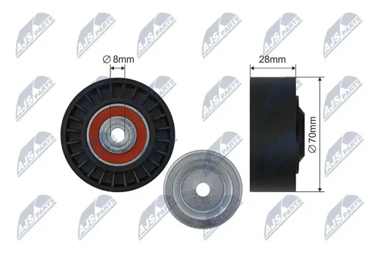 Umlenk-/Führungsrolle, Keilrippenriemen NTY RNK-AU-064 Bild Umlenk-/Führungsrolle, Keilrippenriemen NTY RNK-AU-064