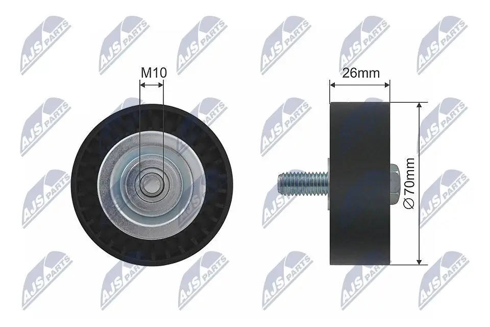 Umlenk-/Führungsrolle, Keilrippenriemen NTY RNK-BM-005