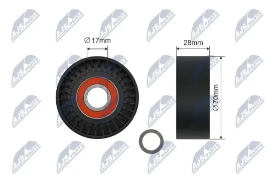 Umlenk-/Führungsrolle, Keilrippenriemen NTY RNK-BM-057 Bild Umlenk-/Führungsrolle, Keilrippenriemen NTY RNK-BM-057