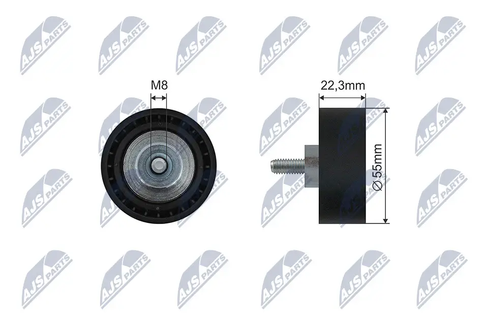Umlenk-/Führungsrolle, Keilrippenriemen NTY RNK-BM-067