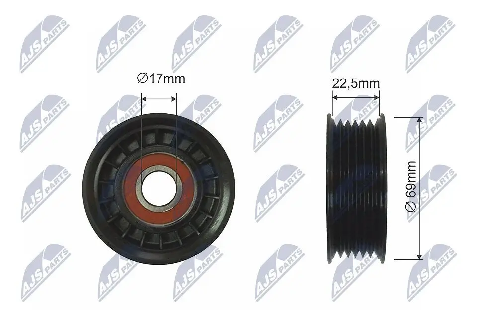 Umlenk-/Führungsrolle, Keilrippenriemen NTY RNK-CH-025