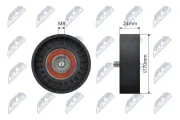 Spannrolle, Keilrippenriemen NTY RNK-CH-057