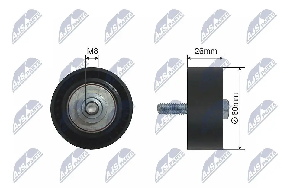 Umlenk-/Führungsrolle, Keilrippenriemen NTY RNK-CT-007