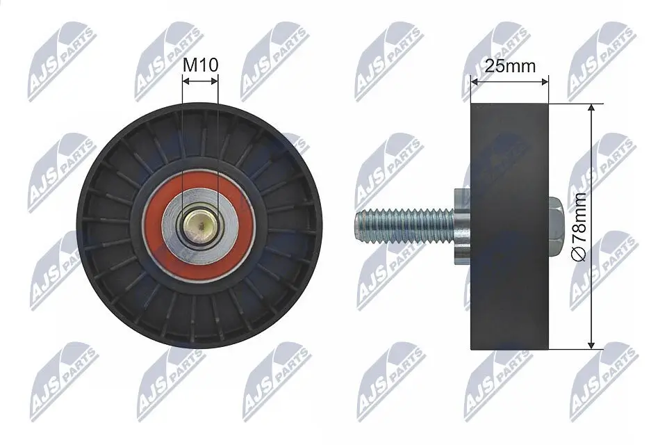 Umlenk-/Führungsrolle, Keilrippenriemen NTY RNK-CT-025