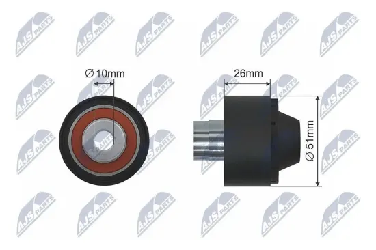 Umlenk-/Führungsrolle, Keilrippenriemen NTY RNK-CT-028 Bild Umlenk-/Führungsrolle, Keilrippenriemen NTY RNK-CT-028