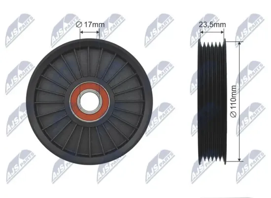 Umlenk-/Führungsrolle, Keilrippenriemen NTY RNK-DW-008 Bild Umlenk-/Führungsrolle, Keilrippenriemen NTY RNK-DW-008