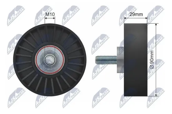 Umlenk-/Führungsrolle, Keilrippenriemen NTY RNK-FR-001 Bild Umlenk-/Führungsrolle, Keilrippenriemen NTY RNK-FR-001