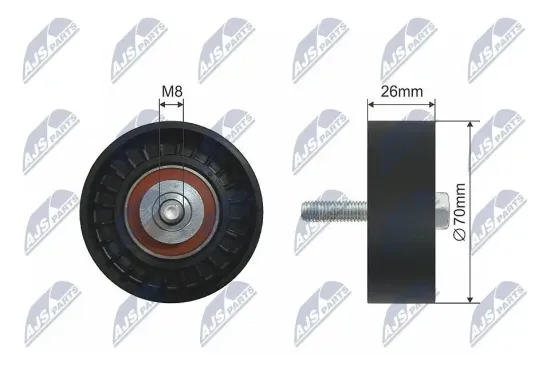 Umlenk-/Führungsrolle, Keilrippenriemen rechts links NTY RNK-FR-004 Bild Umlenk-/Führungsrolle, Keilrippenriemen rechts links NTY RNK-FR-004