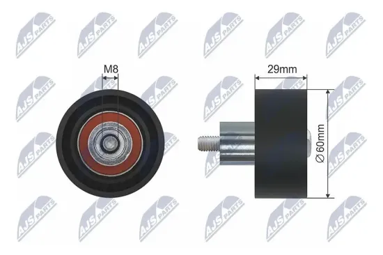 Umlenk-/Führungsrolle, Zahnriemen NTY RNK-FR-028 Bild Umlenk-/Führungsrolle, Zahnriemen NTY RNK-FR-028