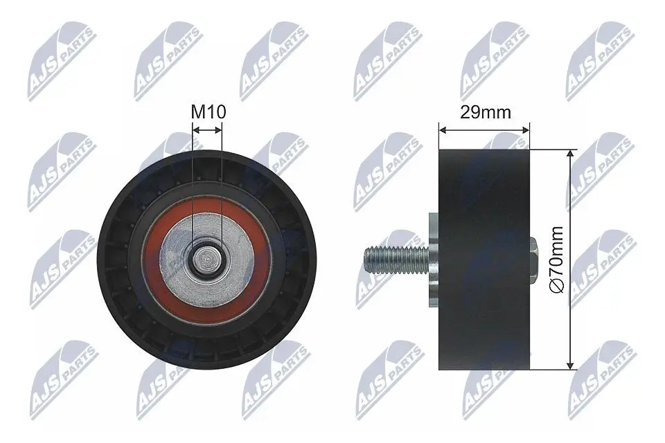 Umlenk-/Führungsrolle, Keilrippenriemen NTY RNK-FT-003