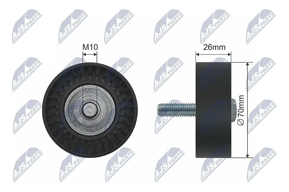 Umlenk-/Führungsrolle, Keilrippenriemen NTY RNK-FT-006