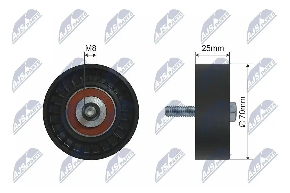 Umlenk-/Führungsrolle, Keilrippenriemen NTY RNK-FT-007