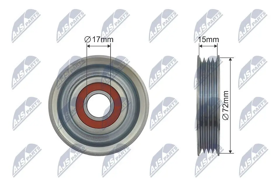 Umlenk-/Führungsrolle, Keilrippenriemen NTY RNK-HD-007