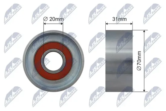 Umlenk-/Führungsrolle, Keilrippenriemen NTY RNK-HD-016 Bild Umlenk-/Führungsrolle, Keilrippenriemen NTY RNK-HD-016