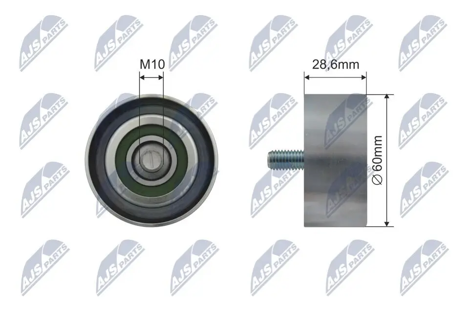 Umlenk-/Führungsrolle, Keilrippenriemen NTY RNK-HY-521