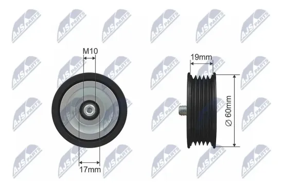 Umlenk-/Führungsrolle, Keilrippenriemen NTY RNK-KA-008 Bild Umlenk-/Führungsrolle, Keilrippenriemen NTY RNK-KA-008