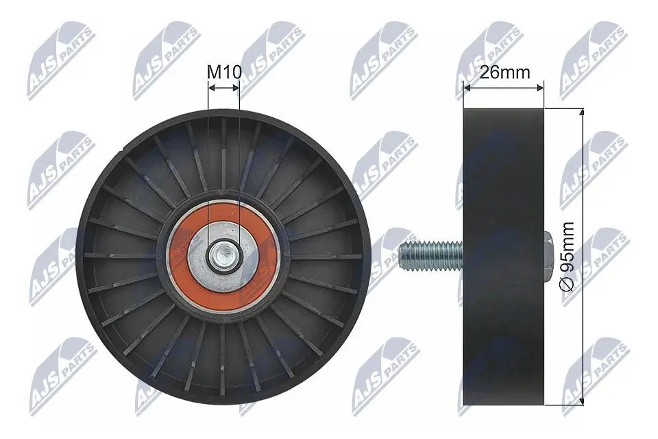 Umlenk-/Führungsrolle, Keilrippenriemen NTY RNK-LR-008