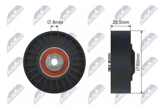 Umlenk-/Führungsrolle, Keilrippenriemen NTY RNK-ME-003 Bild Umlenk-/Führungsrolle, Keilrippenriemen NTY RNK-ME-003