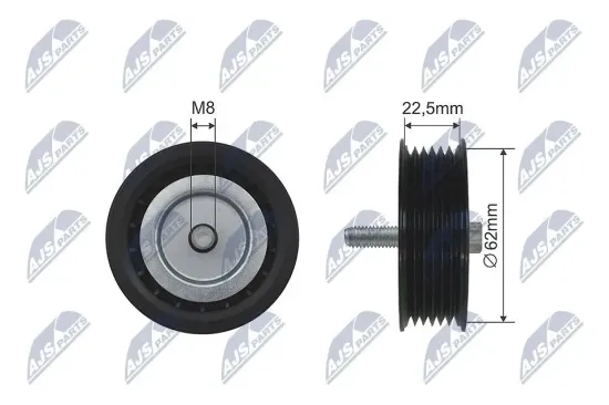 Umlenk-/Führungsrolle, Keilriemen NTY RNK-ME-025 Bild Umlenk-/Führungsrolle, Keilriemen NTY RNK-ME-025