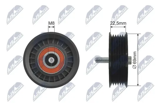 Umlenk-/Führungsrolle, Keilriemen NTY RNK-ME-028 Bild Umlenk-/Führungsrolle, Keilriemen NTY RNK-ME-028