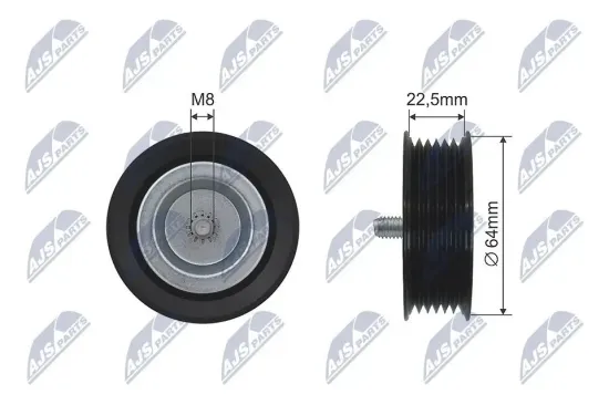 Umlenk-/Führungsrolle, Keilriemen NTY RNK-ME-029 Bild Umlenk-/Führungsrolle, Keilriemen NTY RNK-ME-029