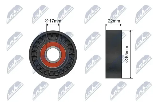 Umlenk-/Führungsrolle, Keilrippenriemen NTY RNK-ME-072 Bild Umlenk-/Führungsrolle, Keilrippenriemen NTY RNK-ME-072