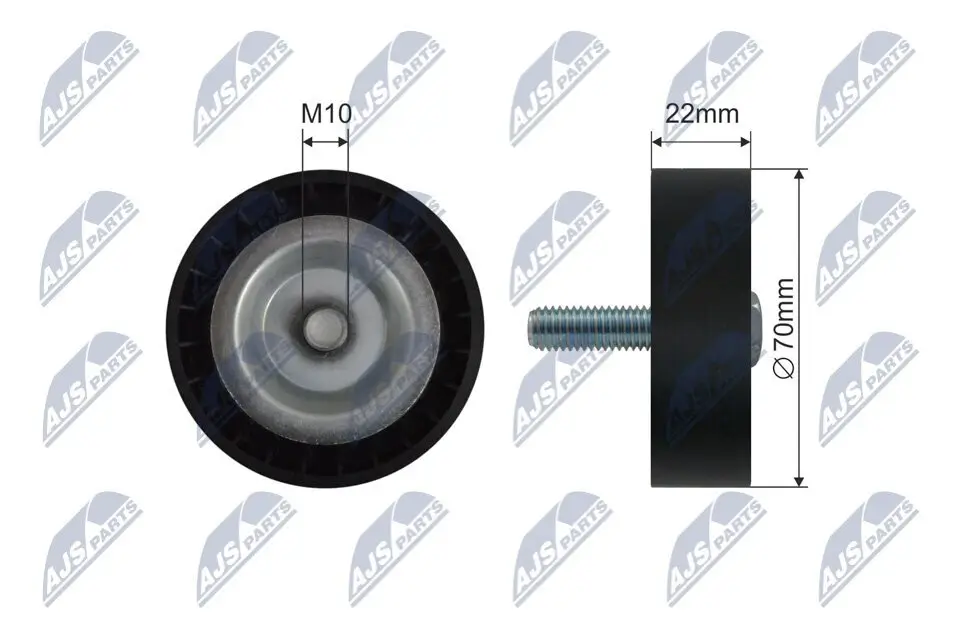 Umlenk-/Führungsrolle, Keilrippenriemen NTY RNK-ME-088