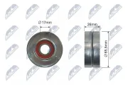 Spannrolle, Keilrippenriemen NTY RNK-MS-017