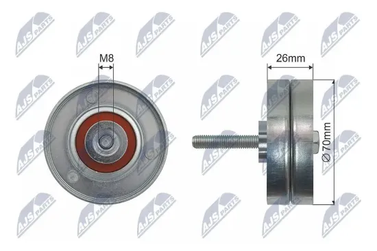 Umlenk-/Führungsrolle, Keilriemen NTY RNK-MZ-014 Bild Umlenk-/Führungsrolle, Keilriemen NTY RNK-MZ-014