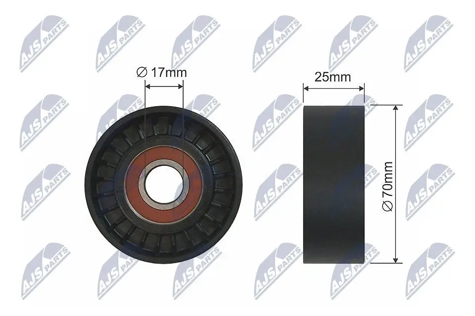 Umlenk-/Führungsrolle, Keilrippenriemen NTY RNK-PE-003