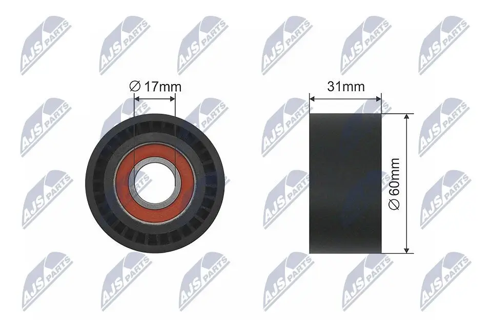 Umlenk-/Führungsrolle, Keilrippenriemen NTY RNK-PL-014