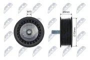 Umlenk-/Führungsrolle, Keilrippenriemen NTY RNK-PS-005