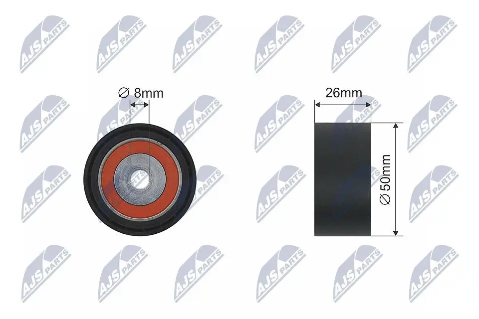 Umlenk-/Führungsrolle, Keilrippenriemen NTY RNK-RE-015