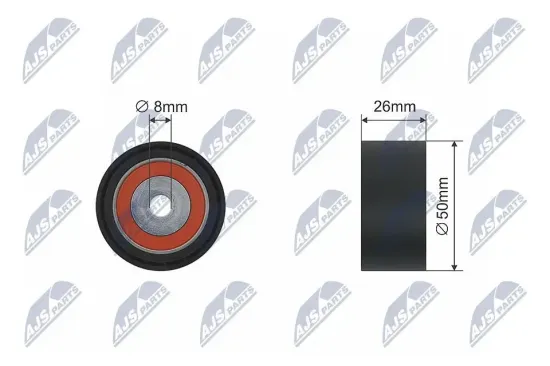 Umlenk-/Führungsrolle, Keilrippenriemen NTY RNK-RE-015 Bild Umlenk-/Führungsrolle, Keilrippenriemen NTY RNK-RE-015