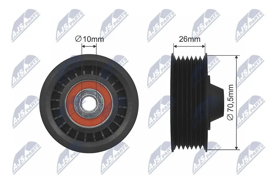 Umlenk-/Führungsrolle, Keilrippenriemen NTY RNK-RE-018